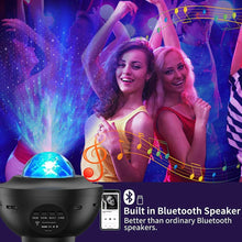 Load image into Gallery viewer, New LED Starry Galaxy Projector Night Light Child Gift USB Bluetooth Music Player Star NightLight Colorful Projector Night Lamp