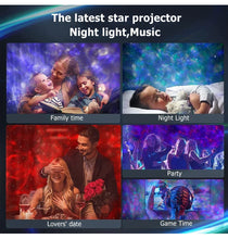 Load image into Gallery viewer, New LED Starry Galaxy Projector Night Light Child Gift USB Bluetooth Music Player Star NightLight Colorful Projector Night Lamp