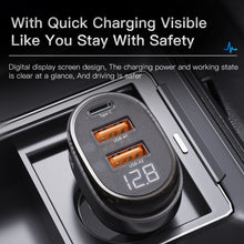 Load image into Gallery viewer, Essager 125W USB C Car Charger Digital Display PD QC3.0 Fast Charge Phone Charger For IPhone 14 13 Pro Max Samsung Xiaomi Laptop