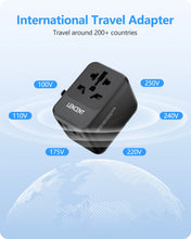 Load image into Gallery viewer, LENCENT Universal Travel Adapter with 3 USB Ports 1Type-C PD Charging All-in-one Travel Adapter EU/UK/USA/AUS Plug for Travel