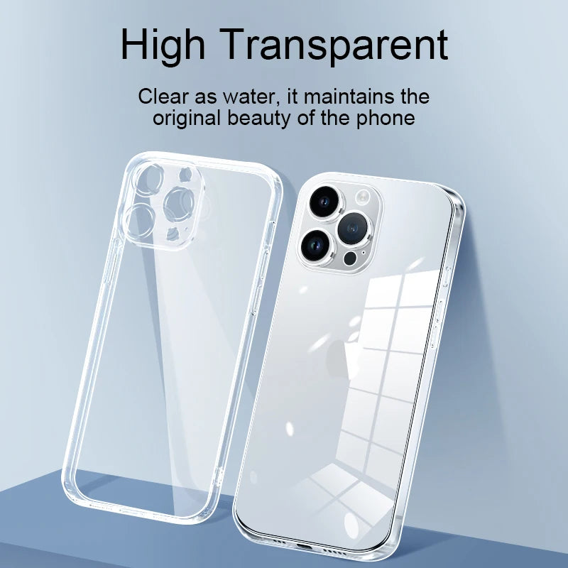 Ultra Thin Silicone Soft Case For iPhone 14 13 12 Mini 11 Pro XS Max X XR SE 2022 2020 7 8 6S 6 Plus 5 5S Clear Back Cover Slim