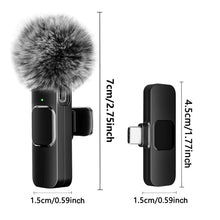 Load image into Gallery viewer, NEW Wireless Lavalier Microphone Audio Video Recording Mini Mic For iPhone Android Laptop Live Gaming Mobile Phone Microphone