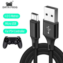 Load image into Gallery viewer, DATA FROG 1M 2M 3M Charging Data Cable For PS4 Controller USB Charger Cable For PS4 Gampad Joystick Game Accessories