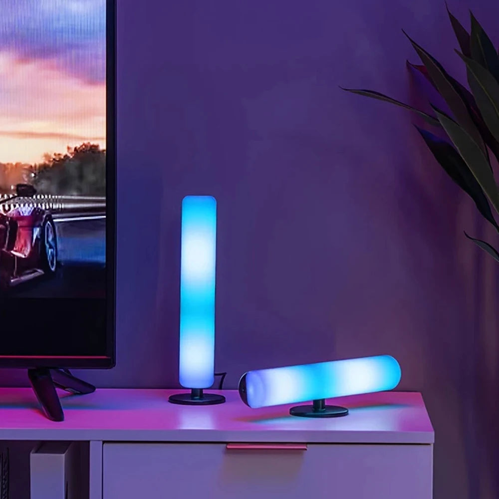 1/2 Packs Smart LED Strip Lights With Remote Control For Room Gaming Tv And Party Decoration Sync With Music Rgb Desk Lamp