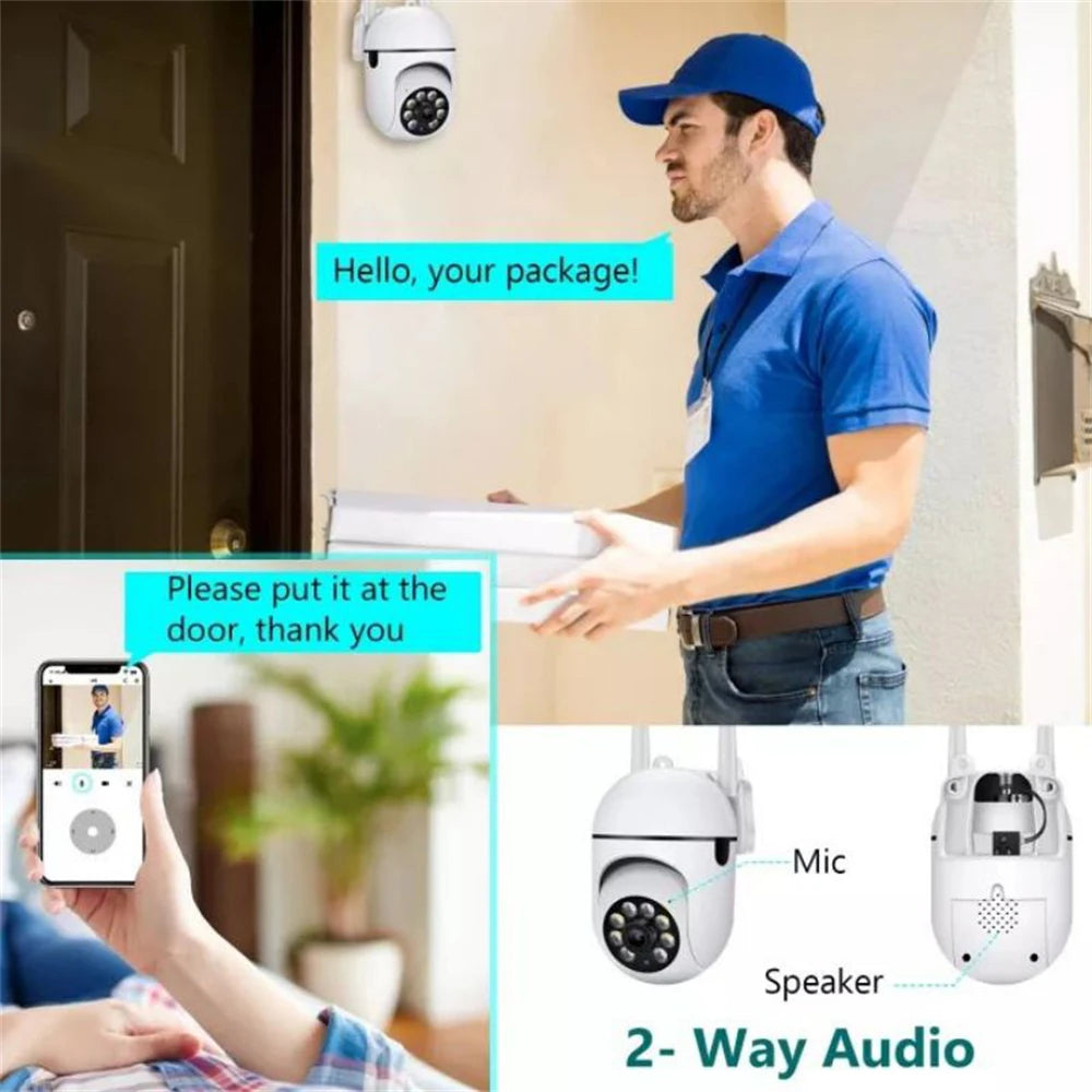 5MP Wireless PTZ WIFI Camera HD Lens Screen IP Camera Outdoor Auto Tracking Home Security Video Surveillance IP66 Waterproof Cam