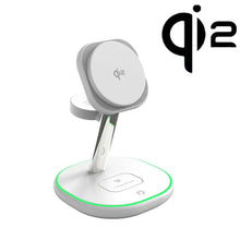 Load image into Gallery viewer, Qi2 3 in 1 Wireless Charger 15W For iPhone 16 15 14 13 12 Fast Charging Station For Apple Watch 10 9 8 7 6 5 for Airpods pro