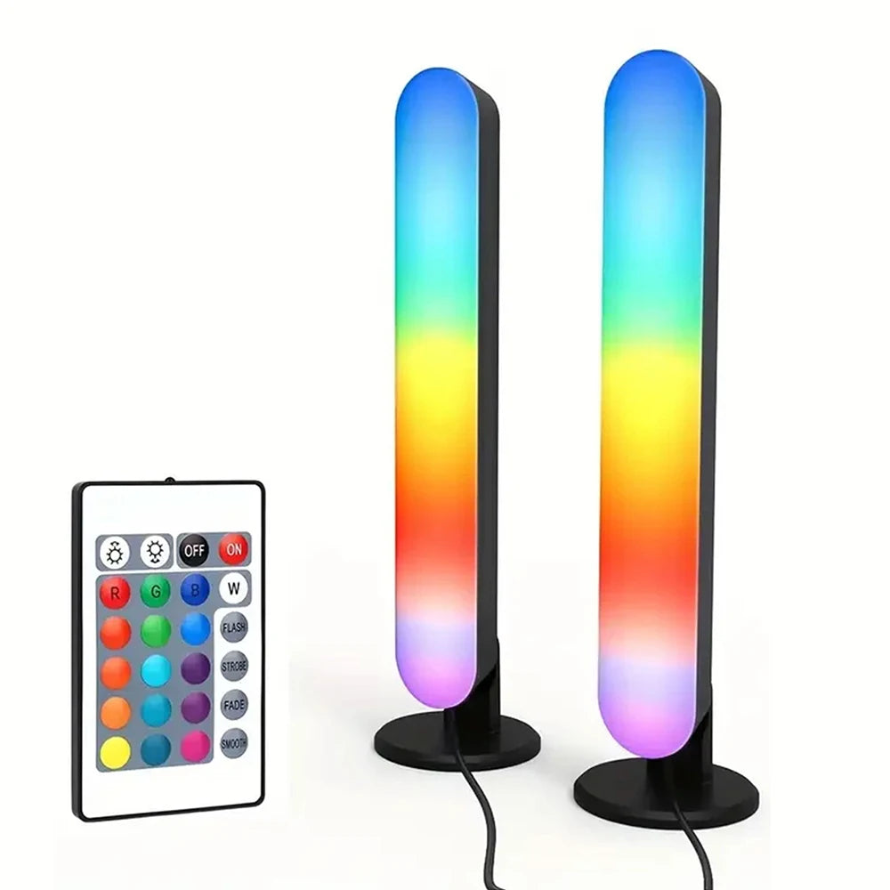 1/2 Packs Smart LED Strip Lights With Remote Control For Room Gaming Tv And Party Decoration Sync With Music Rgb Desk Lamp