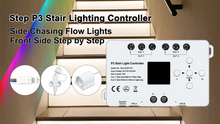 Load image into Gallery viewer, Intelligent Motion Sensor Stair Light Smart Controller 10 20 32 40 Steps Fast Install High Bright COB LED Strip Full Set STEP-05