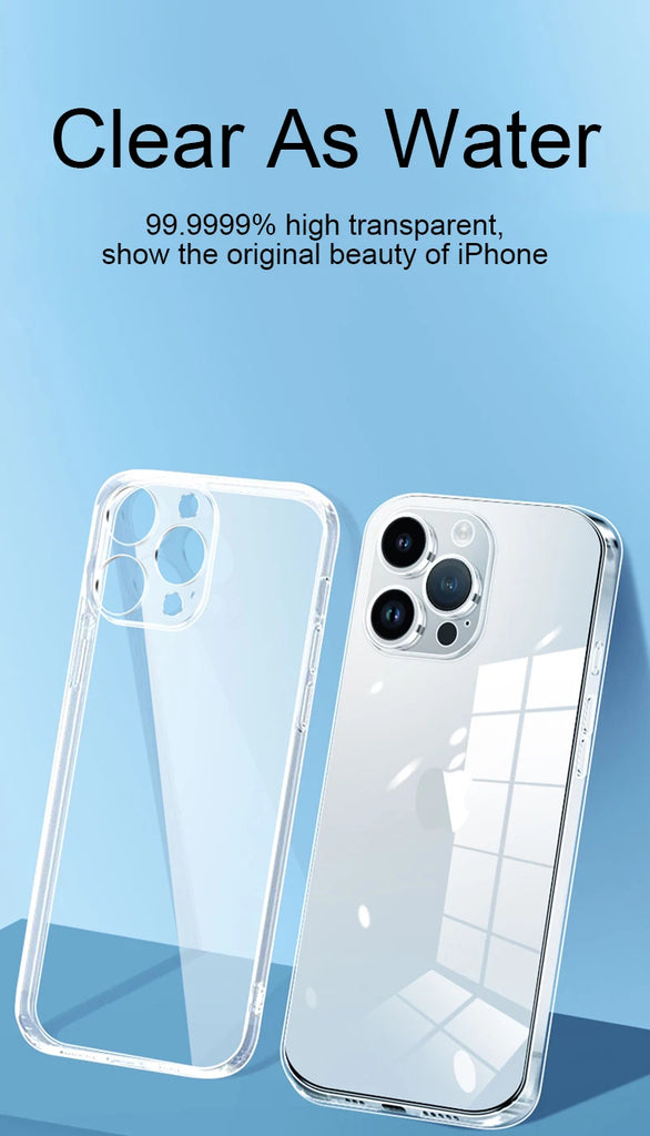 Ultra Thin Silicone Soft Case For iPhone 14 13 12 Mini 11 Pro XS Max X XR SE 2022 2020 7 8 6S 6 Plus 5 5S Clear Back Cover Slim